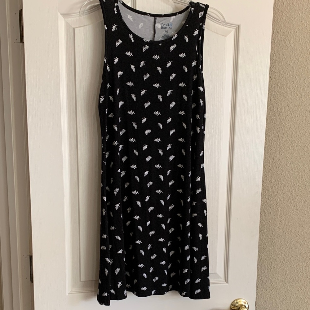 Croft & Barrow Black and White Sleeveless Dress